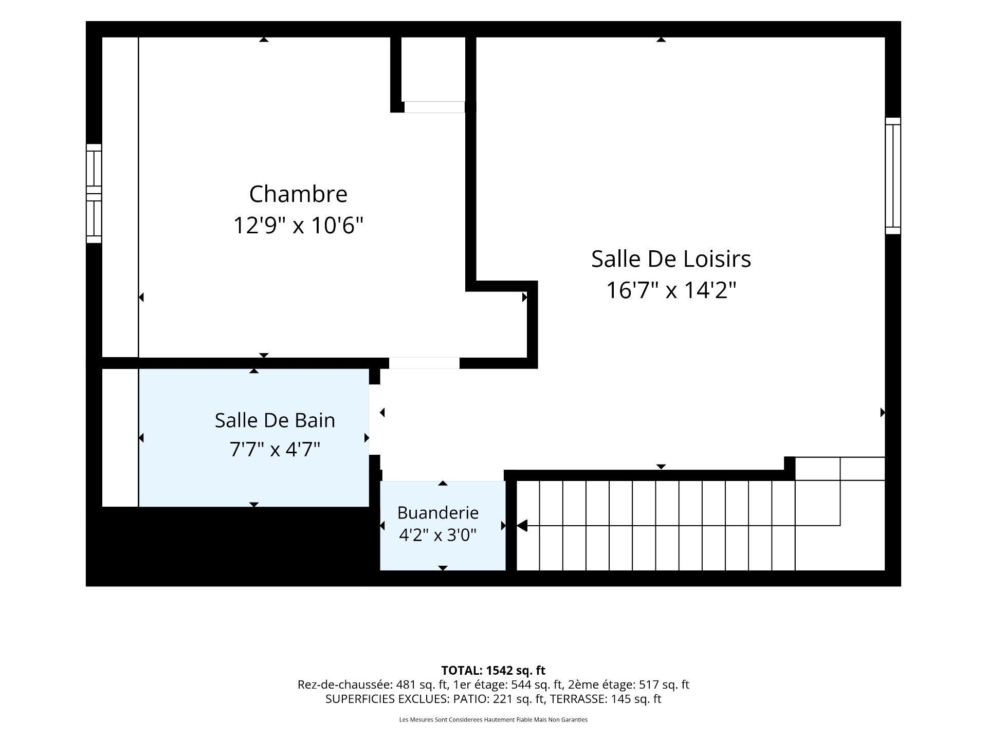 Plan (croquis) – 1523, Av. Wrexham