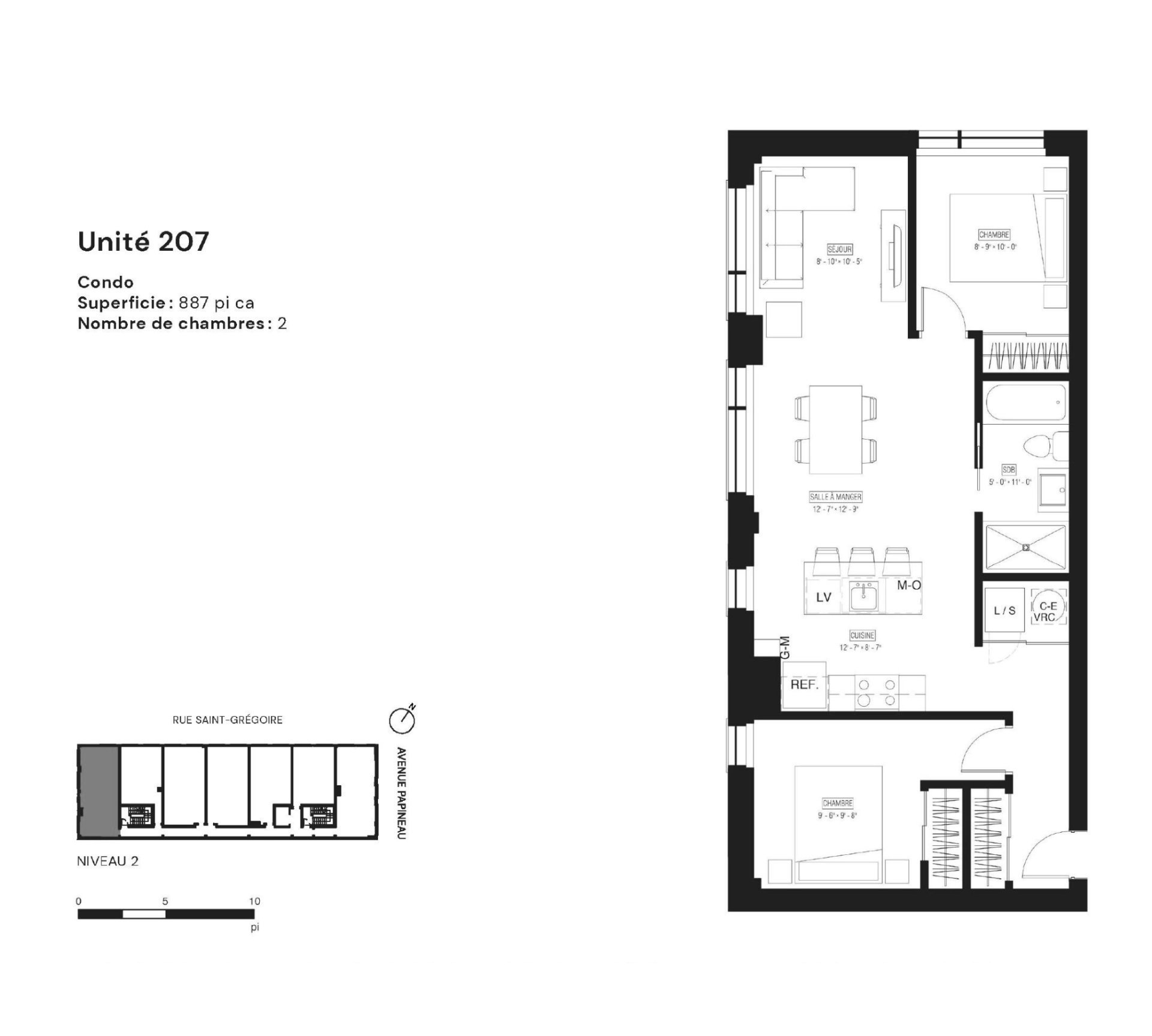 Drawing (sketch) – 5410, Av. Papineau, apt. 207
