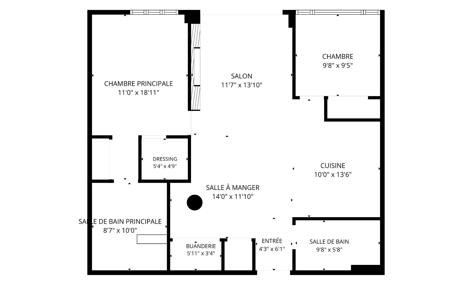 Plan (croquis) – 2365, Rue St-Patrick, app. A102