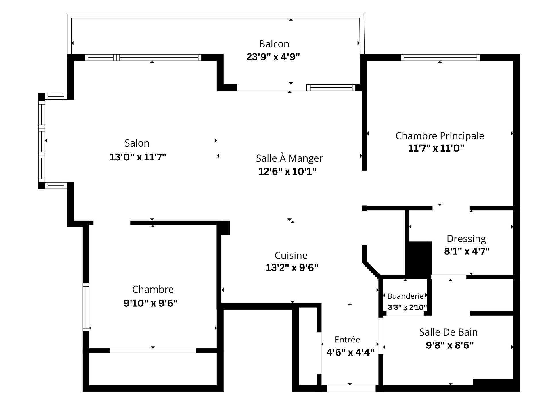 Drawing (sketch) – 1280, Rue St-Jacques, apt. 1301