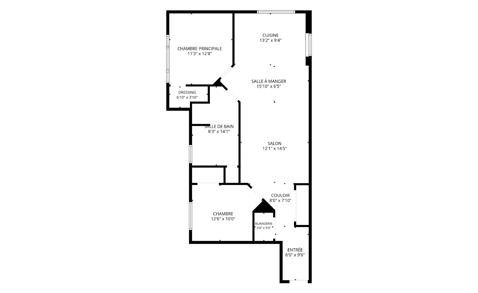 Drawing (sketch) – 9150, Rue Lennon, apt. 1