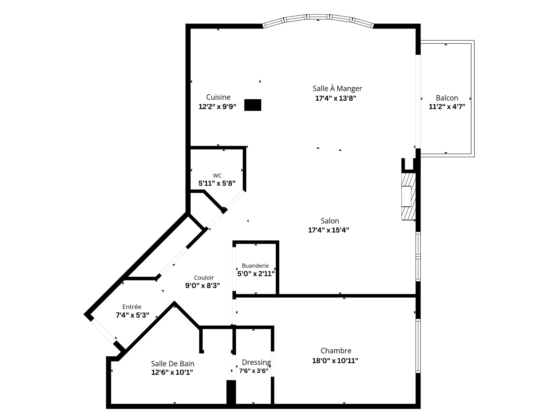 Drawing (sketch) – 1315, Rue Notre-Dame O., apt. 209