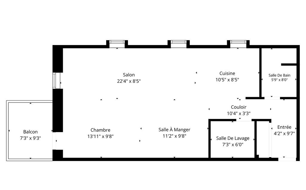 Plan (croquis) – 2801, Rue du Centre, app. 214