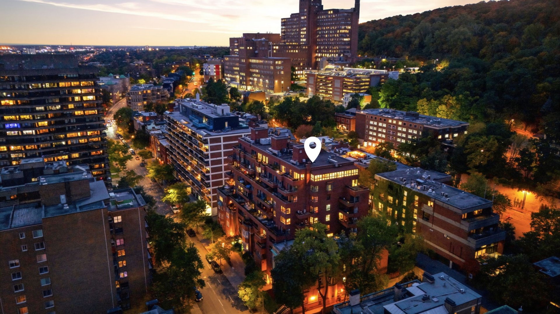 Aerial photo – 1515, Av. du Docteur-Penfield, apt. 1005