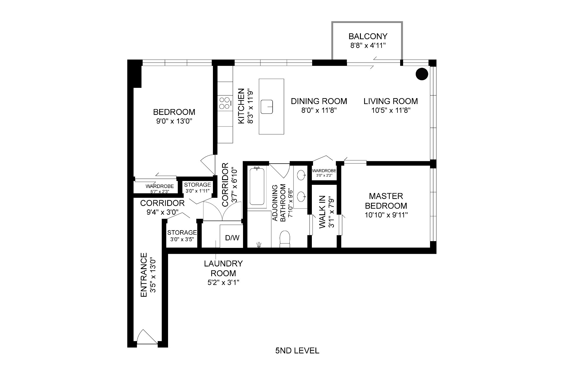 Drawing (sketch) – 1165, Rue Wellington, apt. 1209