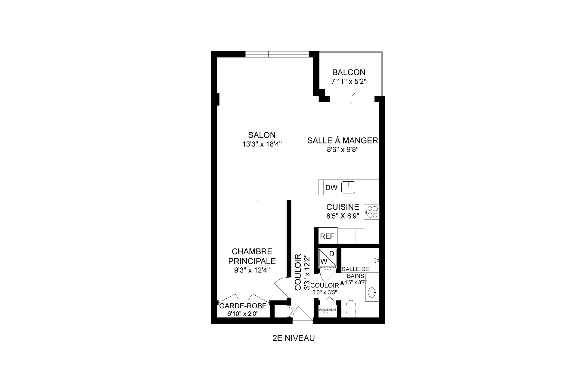 Plan (croquis) – 1085, Rue Smith, app. 1204